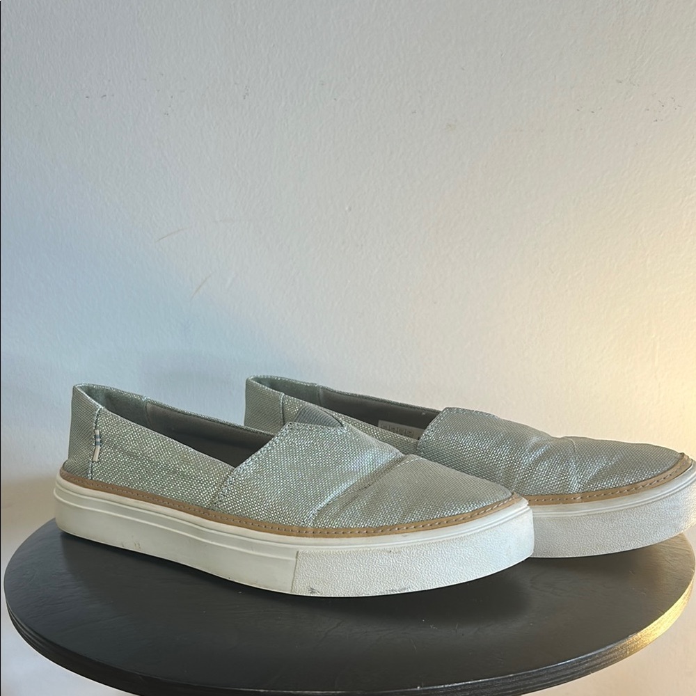 Toms Silver Sneakers Casual Slip-On